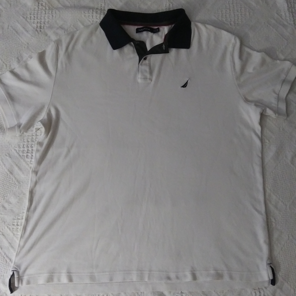 Nautica mens classic fit soft cotton polo shirt.